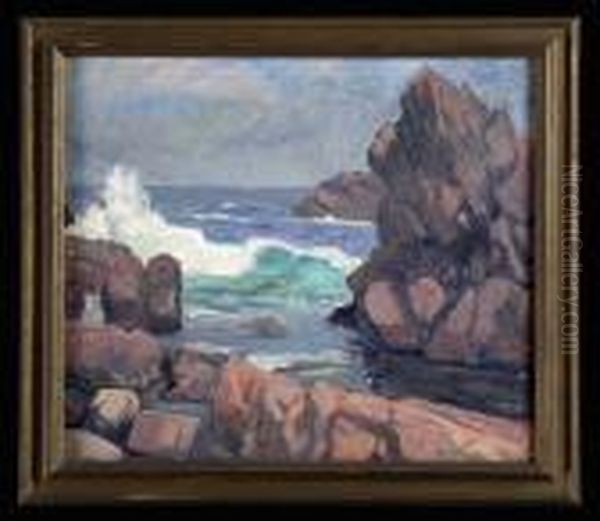 Gloucester Rocks Oil Painting by Charles Allan Winter