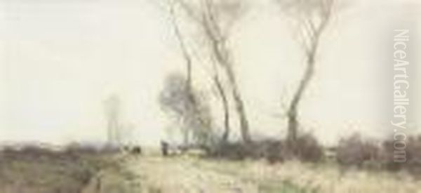 A Bye Way In Sussex Oil Painting by William Tatton Winter