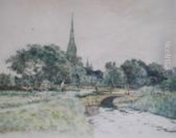 Salisbury Oil Painting by William Tatton Winter