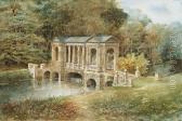 The Palladian Bridge, Prior Park, Bath Oil Painting by William Tatton Winter