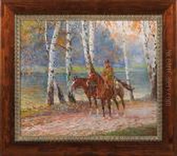 The Guard Oil Painting by Leonard Winterowski