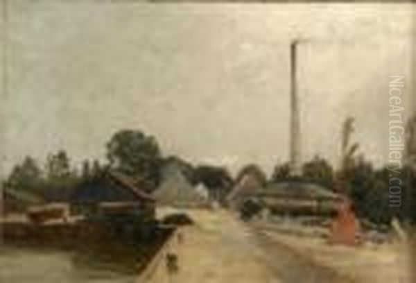 Brickworks Oil Painting by Frederik Winther