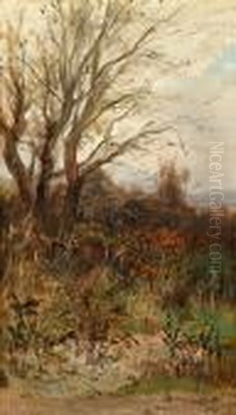 Paesaggio Con Atmosfera Autunnale Oil Painting by Olga Wisinger-Florian