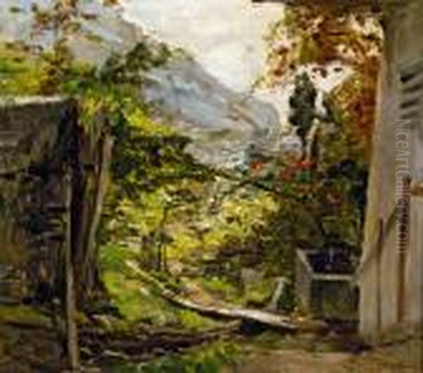 Eppan Bei Meran Oil Painting by Olga Wisinger-Florian