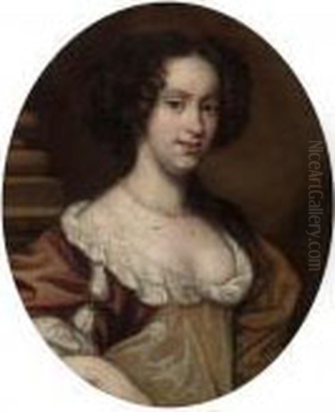 Portrait Of A Lady Oil Painting by William Wissing or Wissmig