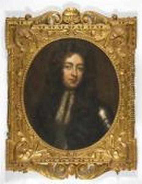 Portrait Of A Gentleman, Possibly The Duke Of Monmouth Oil Painting by William Wissing or Wissmig