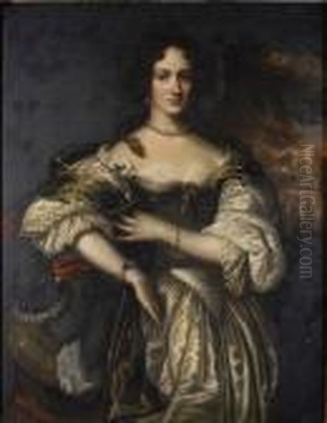 Portrait Of A Lady Oil Painting by William Wissing or Wissmig