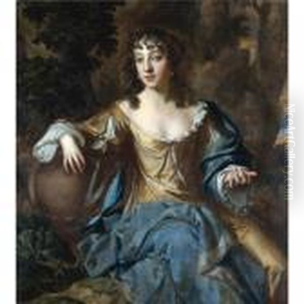 Portrait Of A Lady, Said To Be Nell Gwyn Oil Painting by William Wissing or Wissmig