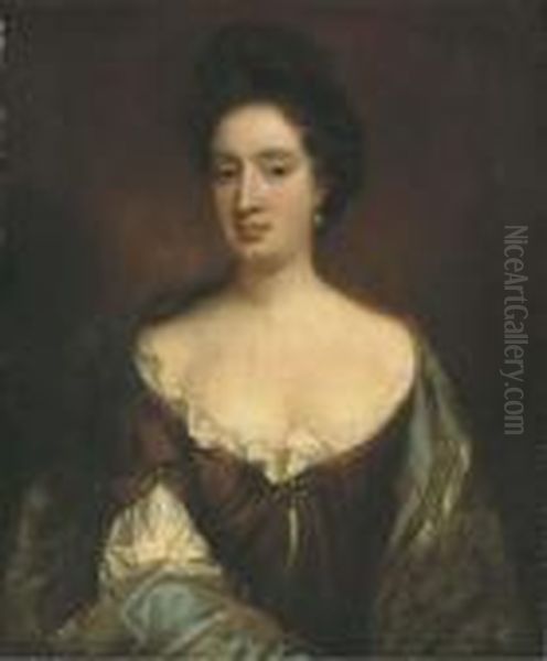 Portrait Of Lady Sarah Benson Oil Painting by William Wissing or Wissmig