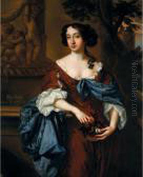 Portrait Of Mary Dering, Lady Knatchbull (died 1724) Oil Painting by William Wissing or Wissmig