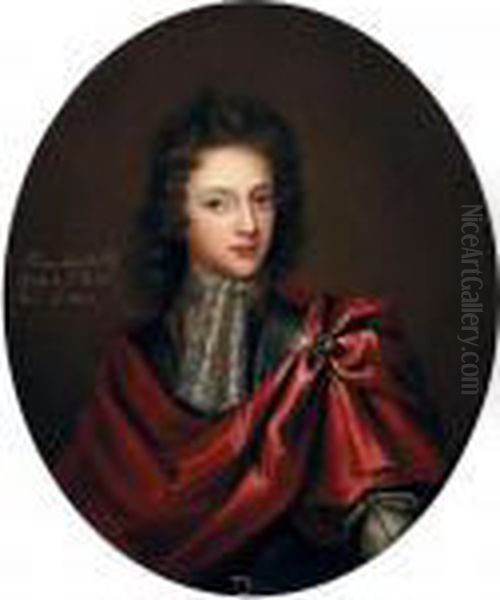 Portrait Of Thomas Knatchbull (died 1702) Oil Painting by William Wissing or Wissmig