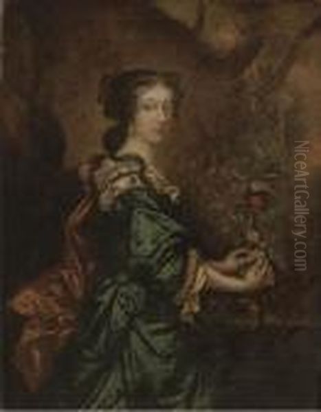 Portrait Of A Lady Oil Painting by William Wissing or Wissmig