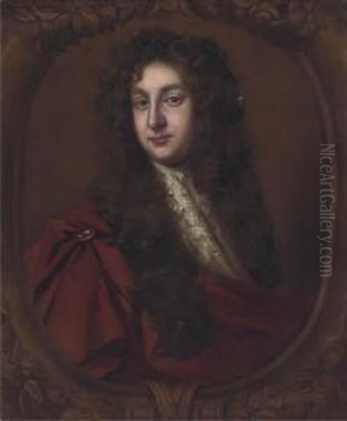 Portrait Of John, Baron Cutts Of Gowran (1661-1707) Oil Painting by William Wissing or Wissmig