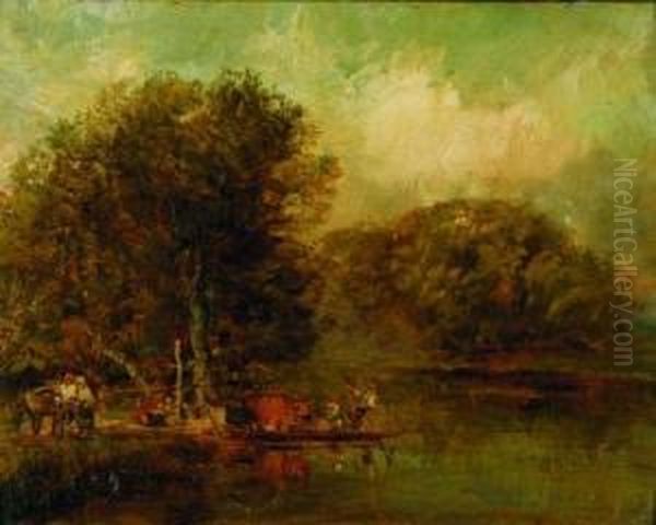 At The River Pass Oil Painting by William Frederick Witherington