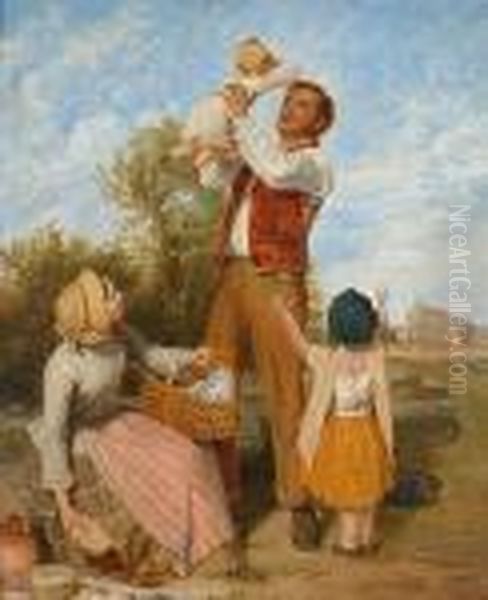 The Farm Workers' Rest Oil Painting by William Frederick Witherington