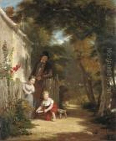 The Robin Oil Painting by William Frederick Witherington