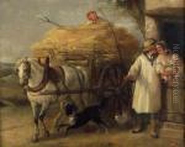 Witherington. The Day's Harvesting Oil Painting by William Frederick Witherington