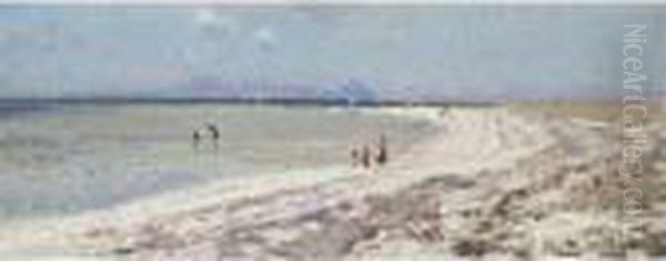 Beach Near Geelong Oil Painting by Walter Withers