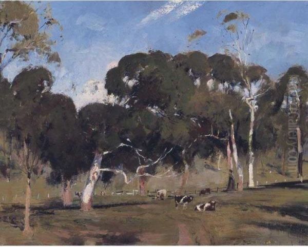 Eltham Pastures Oil Painting by Walter Withers