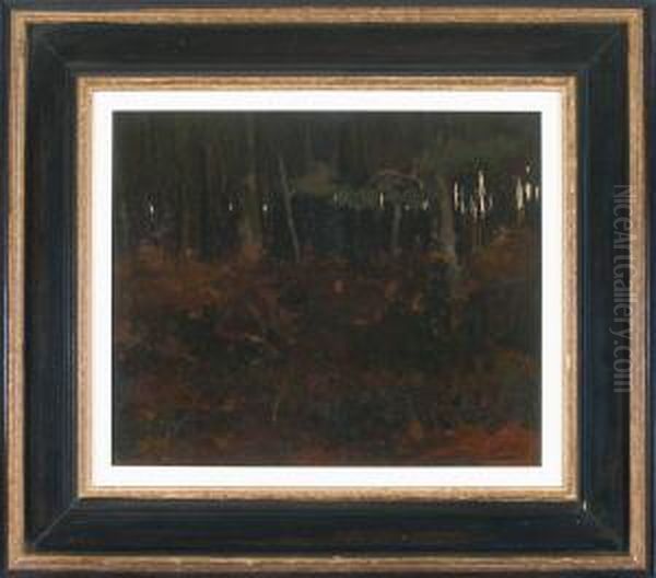 Dichtes Herbstliches Waldinneres Oil Painting by Willem Witsen