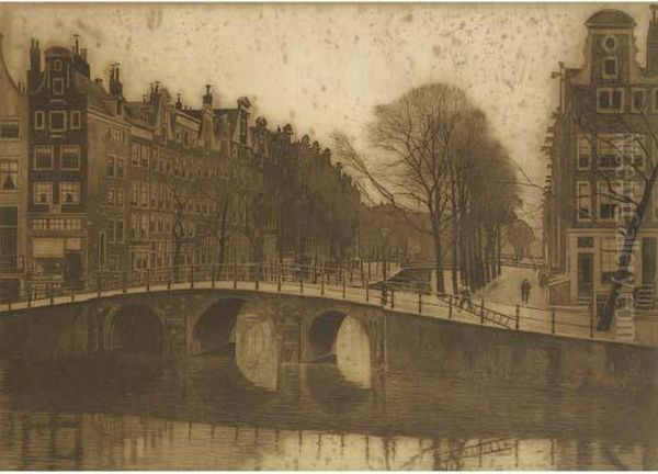 Gezicht Op De Leidsegracht (van Wisselingh 430) Oil Painting by Willem Witsen