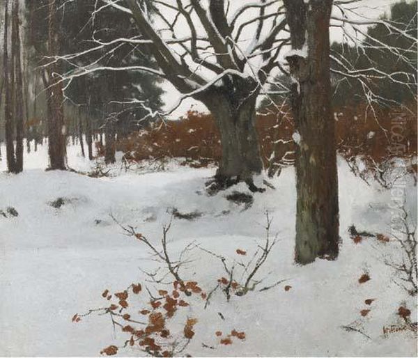 Bos In De Sneeuw Oil Painting by Willem Witsen