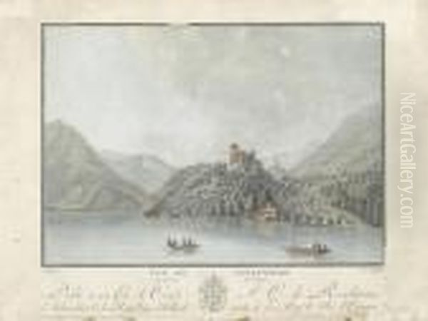 Vue De Rinkenberg/sur Le Lac De Brienz Oil Painting by Caspar Wolf