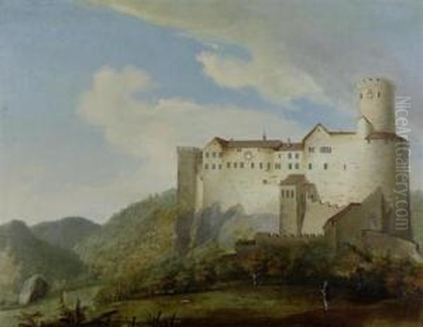 Castle Neu Bechburg Near Onsingen. 1778. Oil Painting by Caspar Wolf