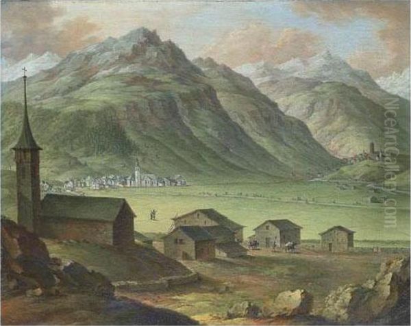 Andermatt Oil Painting by Caspar Wolf