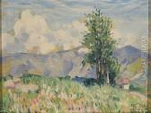 Paesaggio Mattino-maggio 1935 Oil Painting by Teodoro Wolf-Ferrari