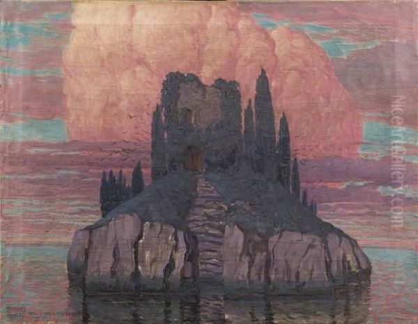 L'isola Misteriosa - 1917 Oil Painting by Teodoro Wolf-Ferrari