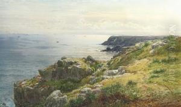 The Coast Near Land's End, Cornwall Oil Painting by George Wolfe