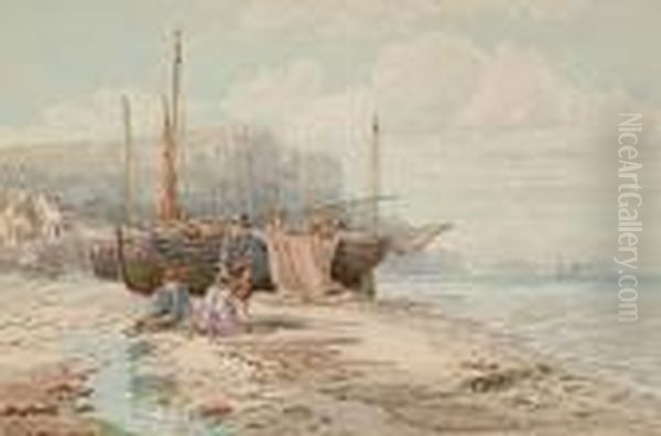 Sandsend Oil Painting by George Wolfe