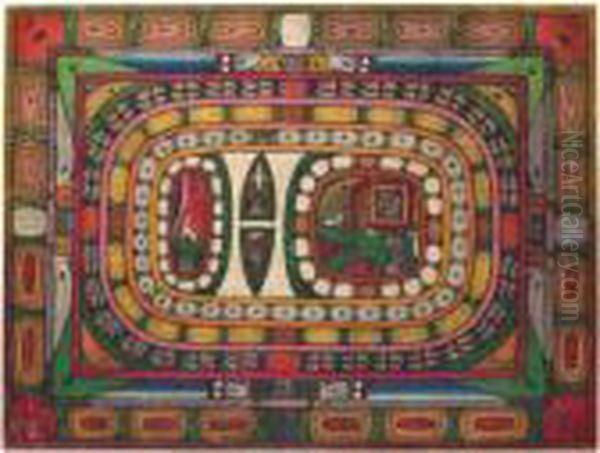 Vulkan Riogrande In Sudamerika Oil Painting by Adolf Wolfli