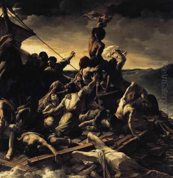 The Raft of the Medusa (detail) 1818-19 Oil Painting by Theodore Gericault