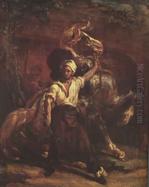 The Blacksmith's Signboard 1814 Oil Painting by Theodore Gericault