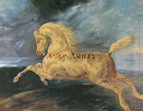 Horse frightened by lightning Oil Painting by Theodore Gericault