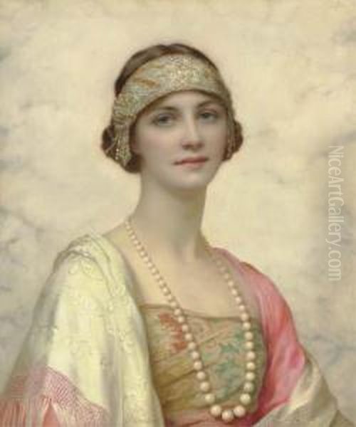 An Elegant Beauty Oil Painting by William Clarke Wontner