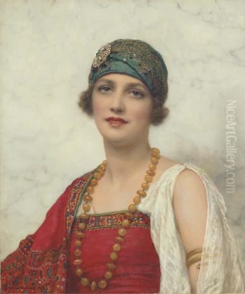 The Turban Oil Painting by William Clarke Wontner