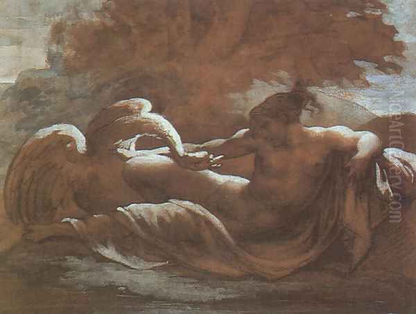 Leda and the Swan Oil Painting by Theodore Gericault