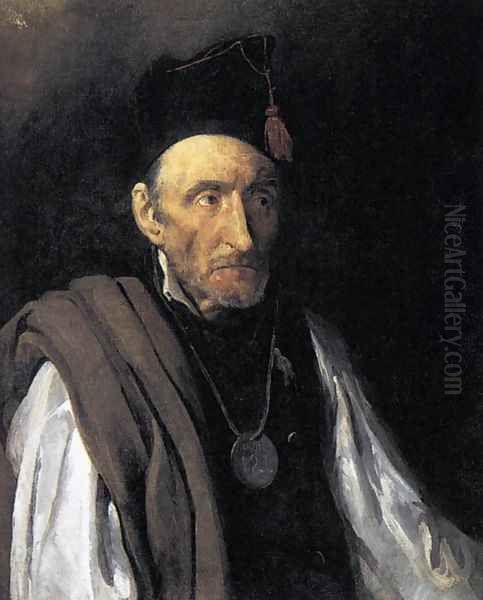 Man with Delusions of Military Command 1819-22 Oil Painting by Theodore Gericault