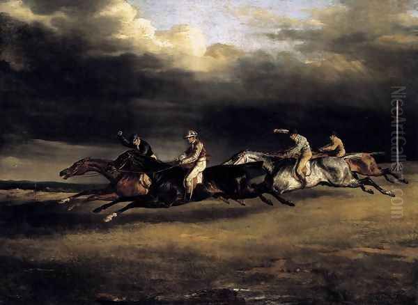 The Epsom Derby 1821 Oil Painting by Theodore Gericault