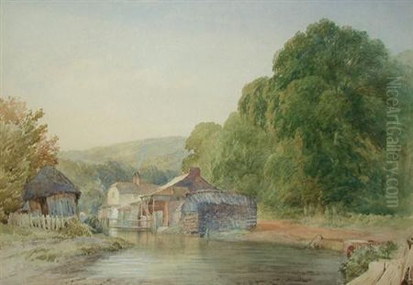 At Gumshall, Surrey Oil Painting by Lewis John Wood