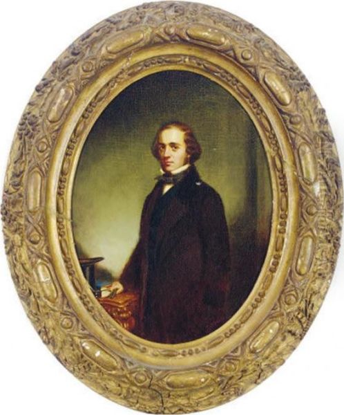 Portrait Of William Prescott Smith; And A Companion Portrait Ofmargaret Anne Smith Oil Painting by Thomas Waterman Wood