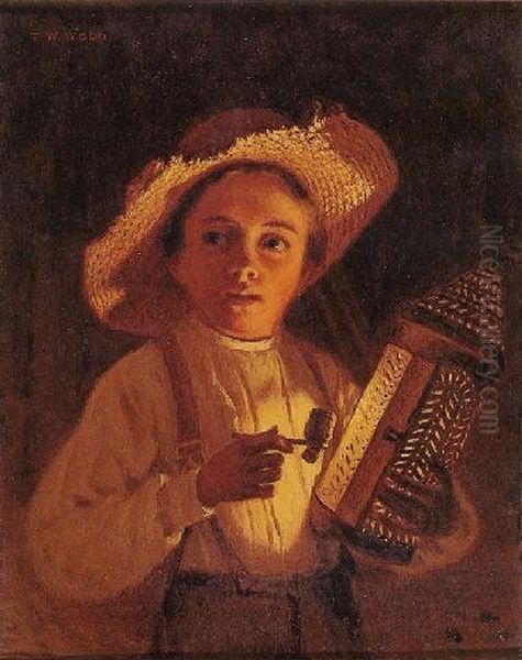 The Young Smoker Oil Painting by Thomas Waterman Wood