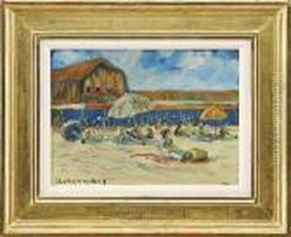 Ogunquit Beach I Oil Painting by Charles Herbert Woodbury