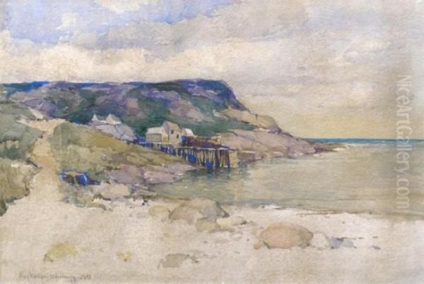 Along The Coast Oil Painting by Charles Herbert Woodbury