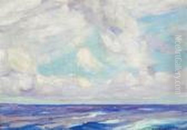 ''gulf Stream Sky'' Oil Painting by Charles Herbert Woodbury