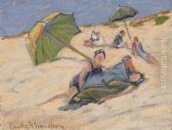 ''ogunquit Beach'' Oil Painting by Charles Herbert Woodbury