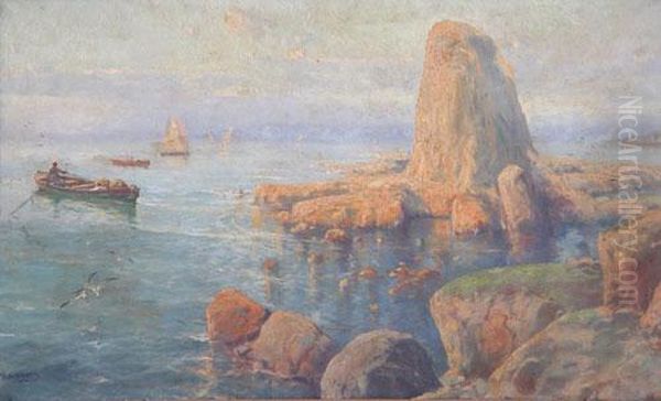 Mediterraneo Oil Painting by Charles Herbert Woodbury